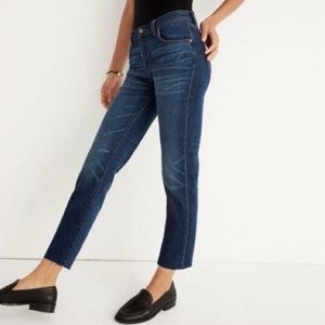 Madewell Slim Boy Jean Distressed Raw Hem Jeans 25